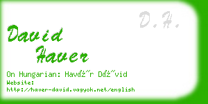 david haver business card